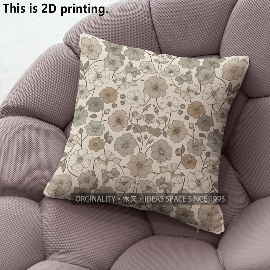 Vintage Floral Print Decorative Throw Pillow Covers Pattern Cushion Cover Suitable For Sofa Bedroom Car Pillow Cover