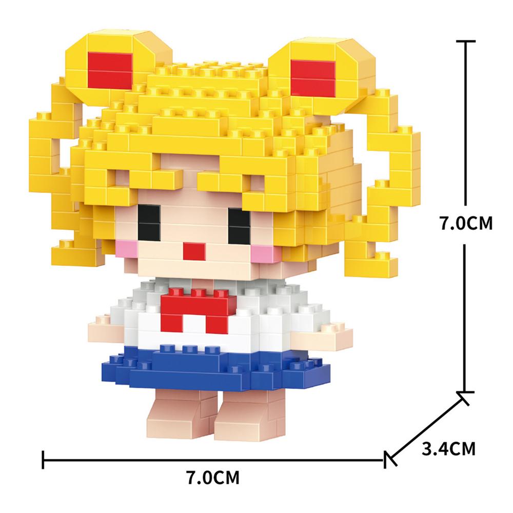 Cartoon Anime  Blocks Kuromi My Melody Cinnamoroll Mouse Building Blocks Doll Toy Kids Birthday Gift