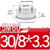 60-Teeth 5M Timing Pulley, T-Slot Width 16/21/27mm, BF Type Stepped with Machined Hole 6-20mm