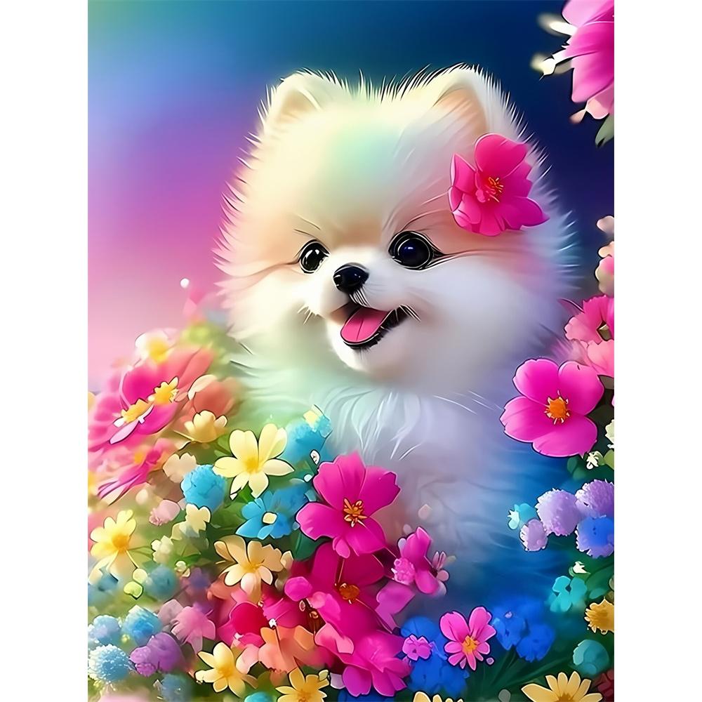 Pomeranian Cartoon Dog Animal Diamond Painting Cross Stitch Kit Pixel Mosaic Embroidery Home Decor 5D DIY Art Drawing Hanging