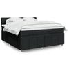 VidaXL Slat Bed Base with Mattress Black 180x200 Cm Fabric 3287142