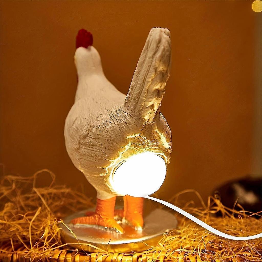 Zabierz do domu lampkę jajko kurczaka wyglądającą jak prawdziwe - 3D LED lampka nocna z USB