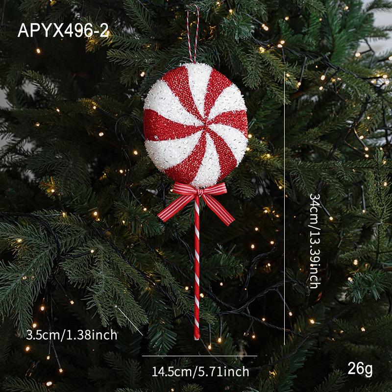 Large Christmas Candy Canes Christmas Spheres Tree Lollipop Decoration Ornaments Decorative for Home Party Decor Xmas Gift