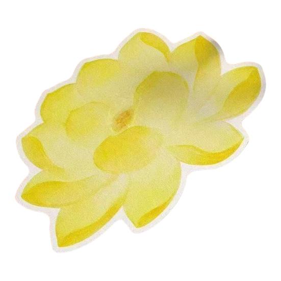 Lotus Leaf Floor Mat Diatomaceous Earth Bathroom Rug Non-Slip Absorbent Lotus Flower Floor Rug for Entrance Living Room Kitchen Bathroom