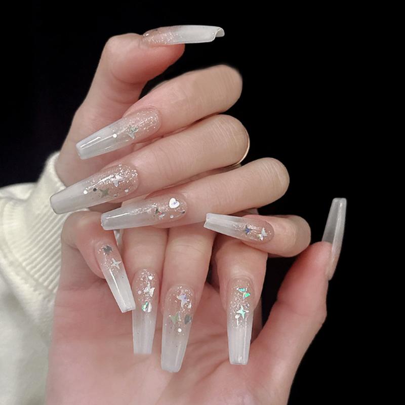 12 Grids Mixed Star Heart Nail Glitter 1Mm Star Sequin Nail Art Diy Colorful Sparkling Nail Charms Nail Decoration Accessories