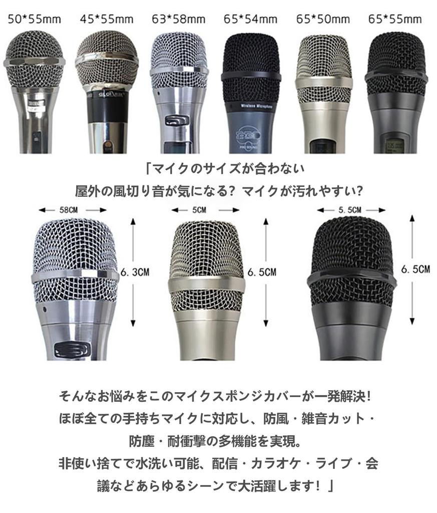 Sponge Windproof High Noise Noise Inner Diameter Black DERRONMicrophone Cover, Density, Reduction, Thick, Filter, Dustproof, Reusable, 8067mm,