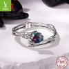 Halloween Skull Hand Open Ring Dark Wind Love S925 Sterling Silver Ring Jewelry
