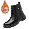 Fashion 2024 Autumn Winter New Designer Platform Boots for Men English-style Cargo Cowhide Ankle Boots Male Fashion Black Men's Shoes