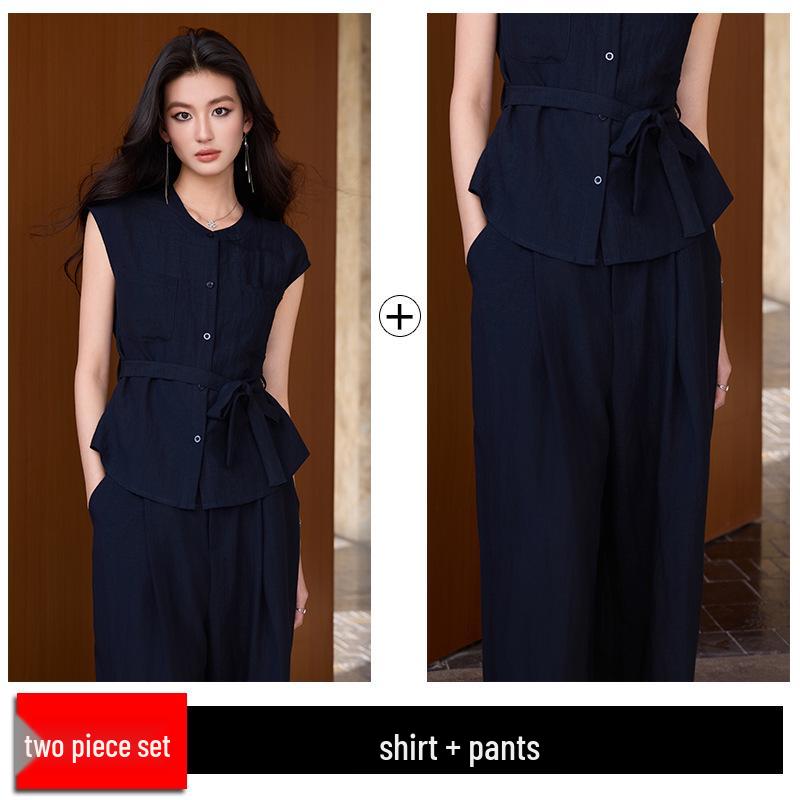 Women's High-End Linen Vest Suit: 2026 Cross-Border Casual Waistcoat Set