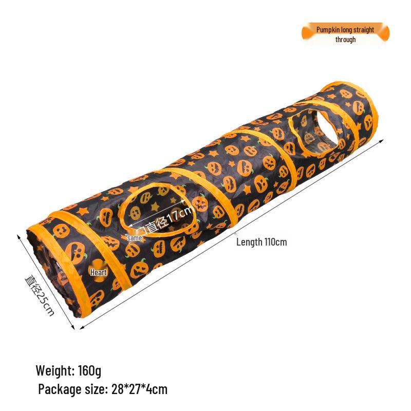 Rainbow Three-Way Foldable Cat Tunnel Toy