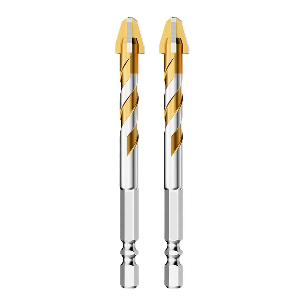 2PCS Alloy Eccentric Drill Bit Set with 9 Blade Design for Concrete and Marble Minimized Vibration for Comfortable Use