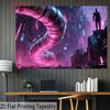 2D Sci-Fi Futuristic Pink Neon Backdrop for Photo Studio