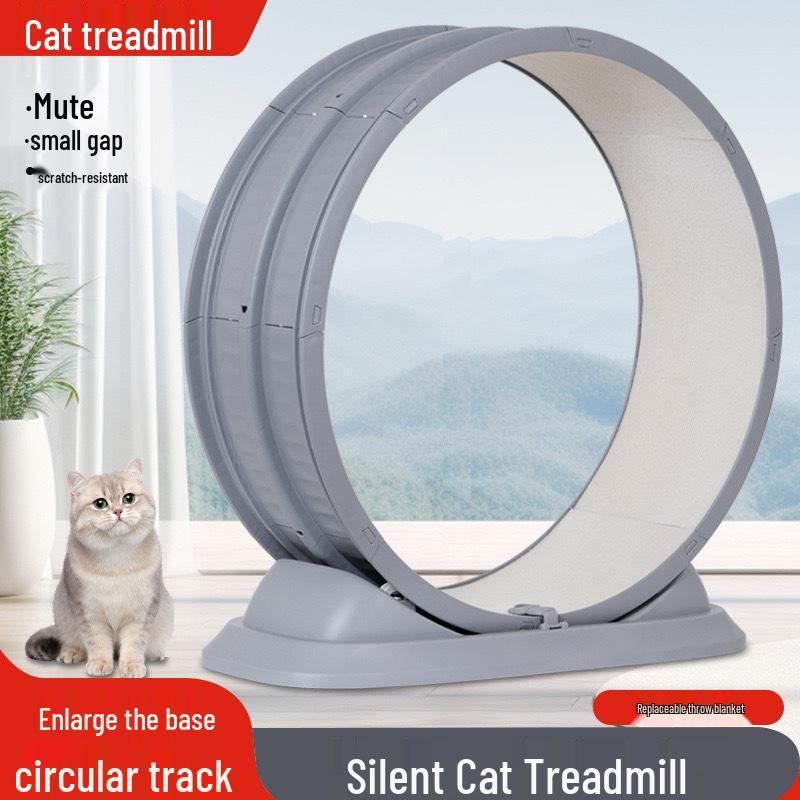 Easy-to-Install Plastic Cat Treadmill with Safe Roller Wheels for Fat Cats