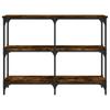 Console Table Smoked Oak 100x29x75 cm Wood Based Material