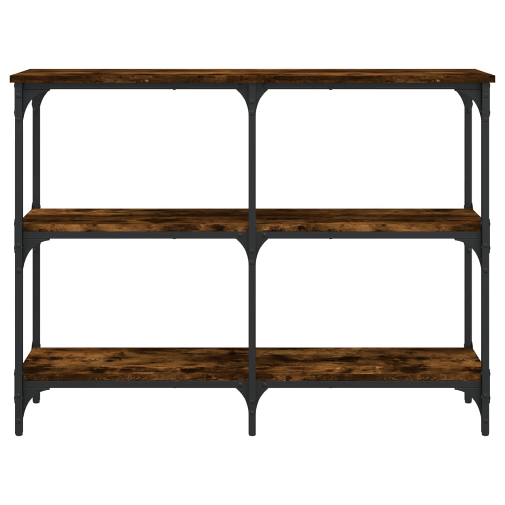 Console Table Smoked Oak 100x29x75 cm Wood Based Material
