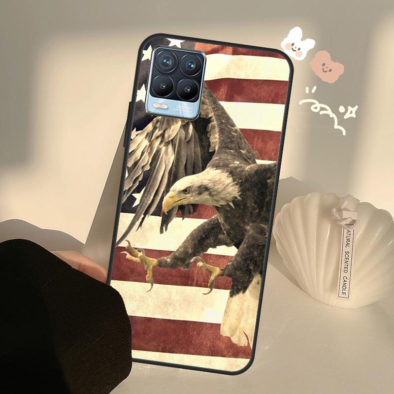 American USA Flag Eagle Case For Realme C71 C63 C61 C55 C51 C53 C25 C65 C67 C75 11 12 13 14 15 Pro Plus GT6 GT7 Pro