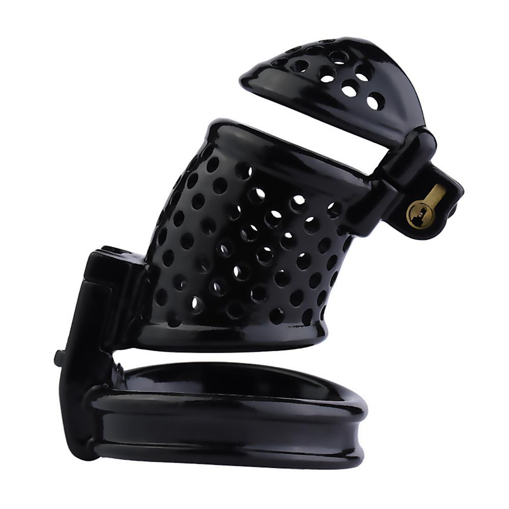 Men's Resin Chastity Cb Lock Penis Gay Cuckold Sex Toys Double Lock BDSM