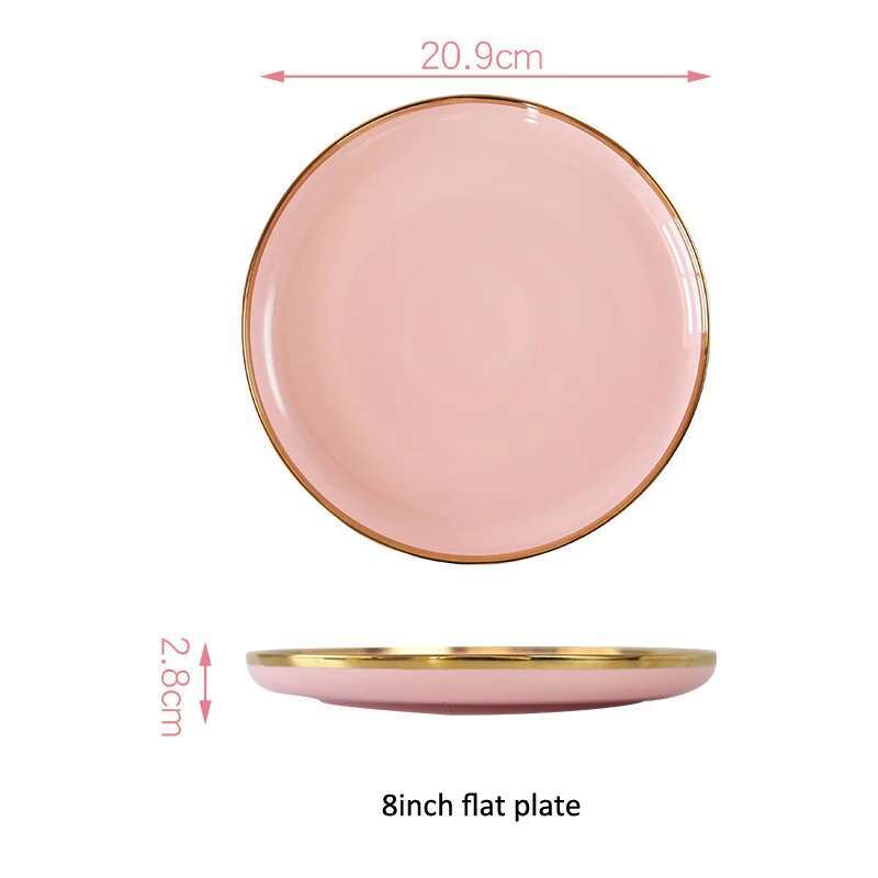 Rosa Keramik Teller Suppenschüssel Geschirr Phnom Penh Reissuppenschüssel Schüssel Haushaltskombination Küchengeschirr