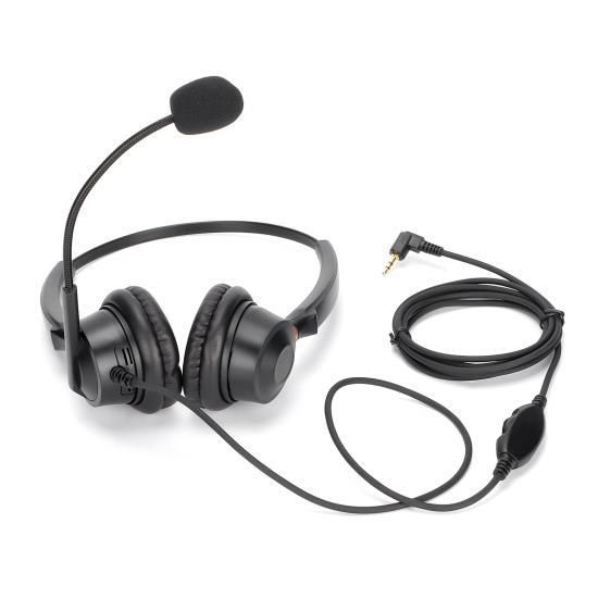 

Гарнитура для бизнеса Гарнитура для бизнеса 2,5 мм Телефонная гарнитура с громкой связью, микрофоном с шумоподавлением и регулятором громкости