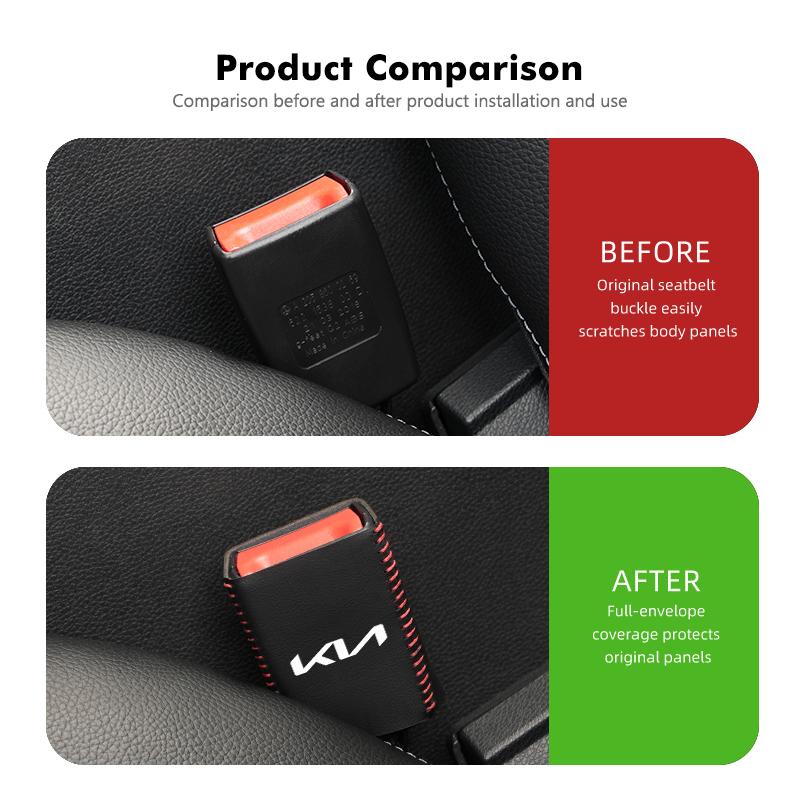 BBED7 Car Belt Buckle Plug Protective Cover Interior Accessories For KIA Rio K5 K2 Sportage Ceed Sorento Picanto Stinger Soul