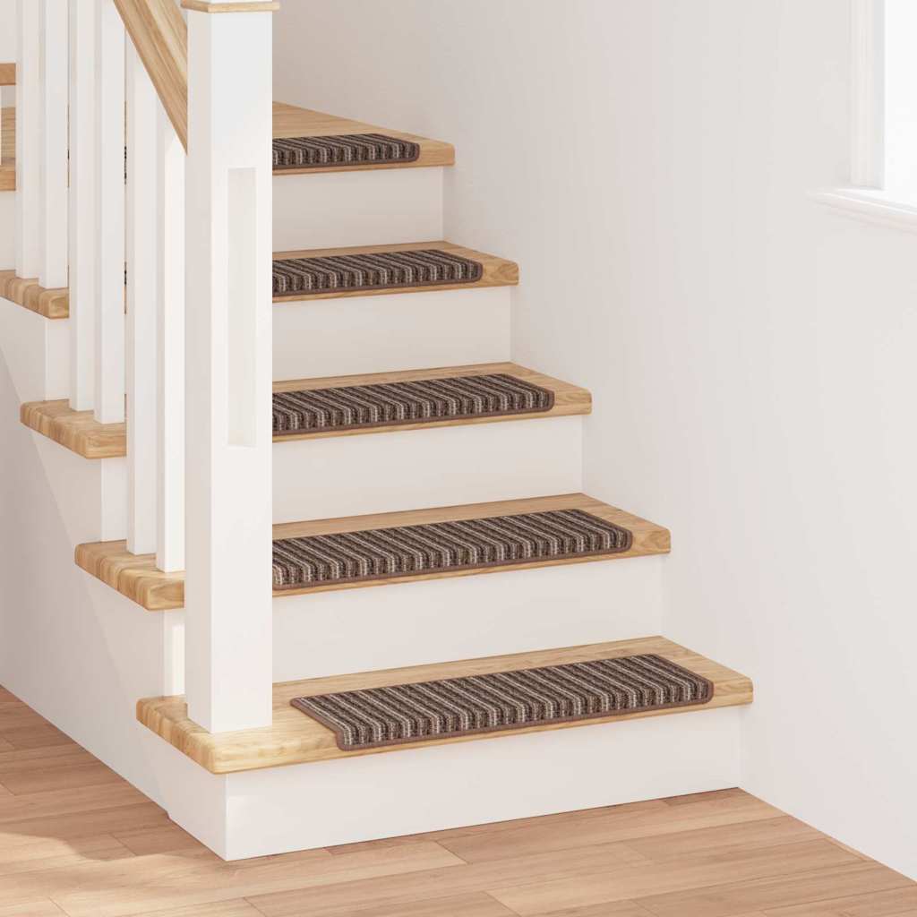 Self Adhesive Stair Treads 15 pcs Brown 65 x 21 x 4 cm