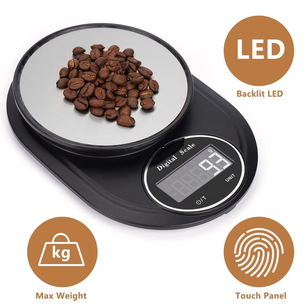 Stainless Steel 2KG Benchtop Scale Accurate To 0.1G Kitchen Electronic Mini Bakery Food Scale Household Small Weigher