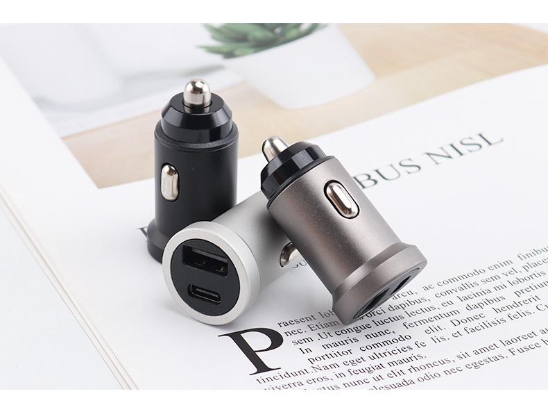 Încărcător auto din aliaj de aluminiu de 100W cu încărcare super rapidă PD+QC3.0