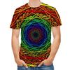 Colorful Vortex Tie-dye Pattern Printing 3D T Shirt for Men and Women Short Sleeve T Unisex Fashion O Neck Casual Men's Clothing