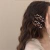 Fashionable Leopard Pattern Hair Clip Strong Grip Plastic Metal Hairpins For Women Teens Daily Use Styling Essentials