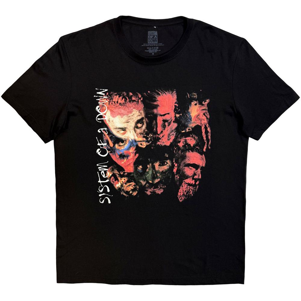 System Of A Down Unisex Adult Painted Faces T-Shirt
