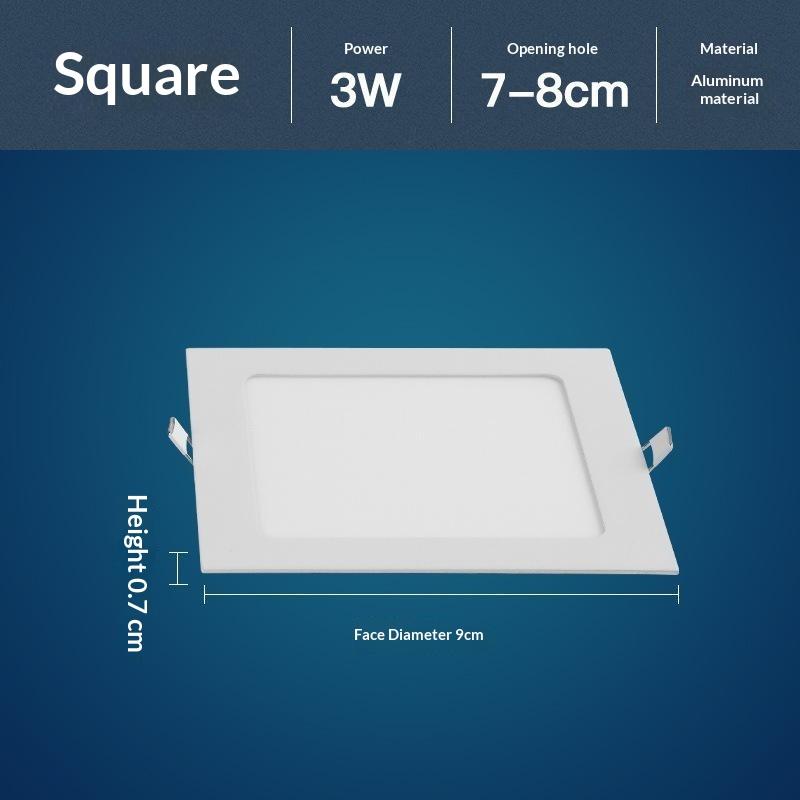 LED-Downlight Dimmbar 3W 6W 9W 12W Quadratisch Rund LED-Spotlicht AC110V/220V Deckenlicht Innen Einbau-Downlight