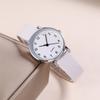 Mode dames lederen horloge slank PU leer quartz casual horloge