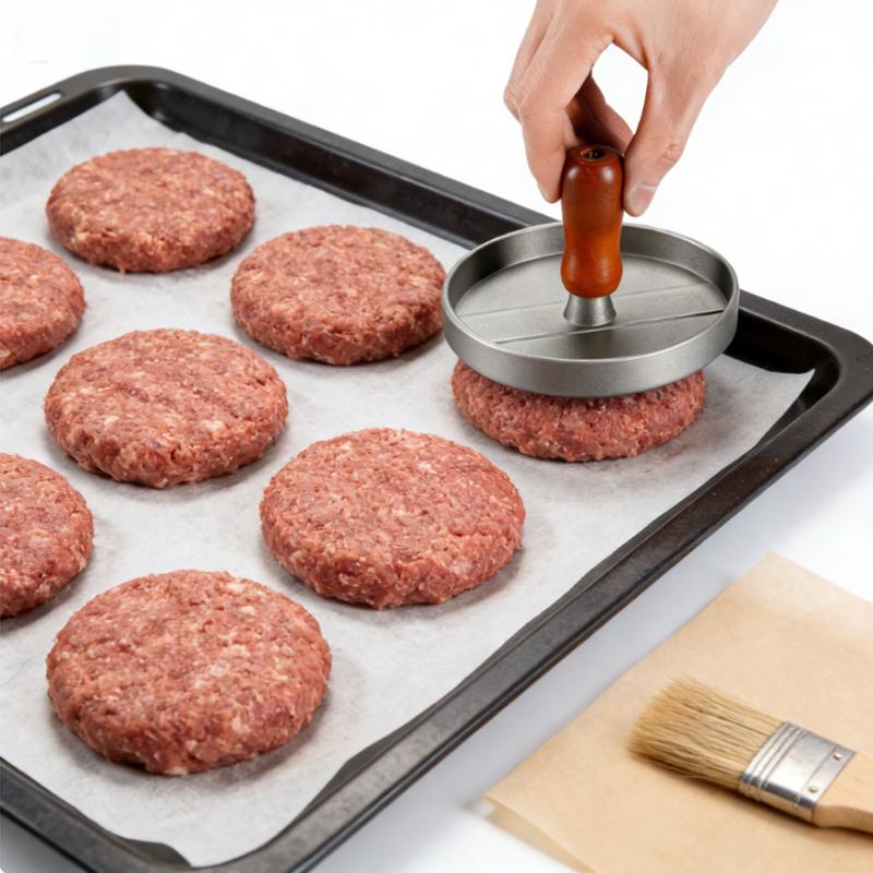 Hamburger Patty Press, Aluminum alloy Non-Stick Coated Handle, Kitchen Gadget for Pressing and Filling Patty Molds