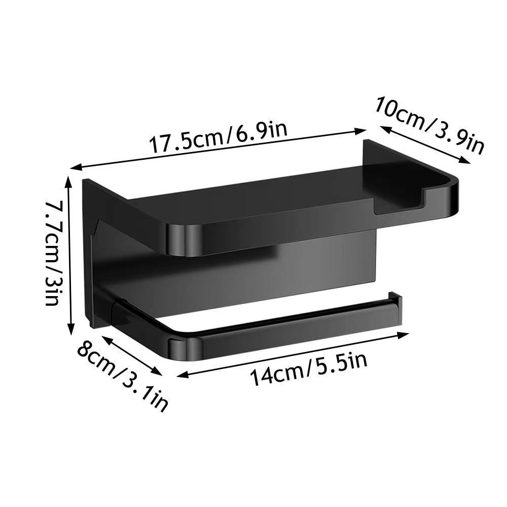 Plastic Toilet Paper Holder Wall Mounted Toilet Organizer Rack Bathroom Use