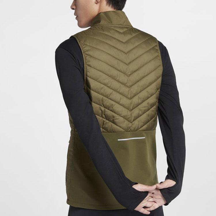 Nike Vests Men's Army Green Stand Collar Moderate Other AH0547-395