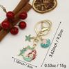 Starfish Mermaid Drip Oil Alloy Keychain Bag Pendant Ornament