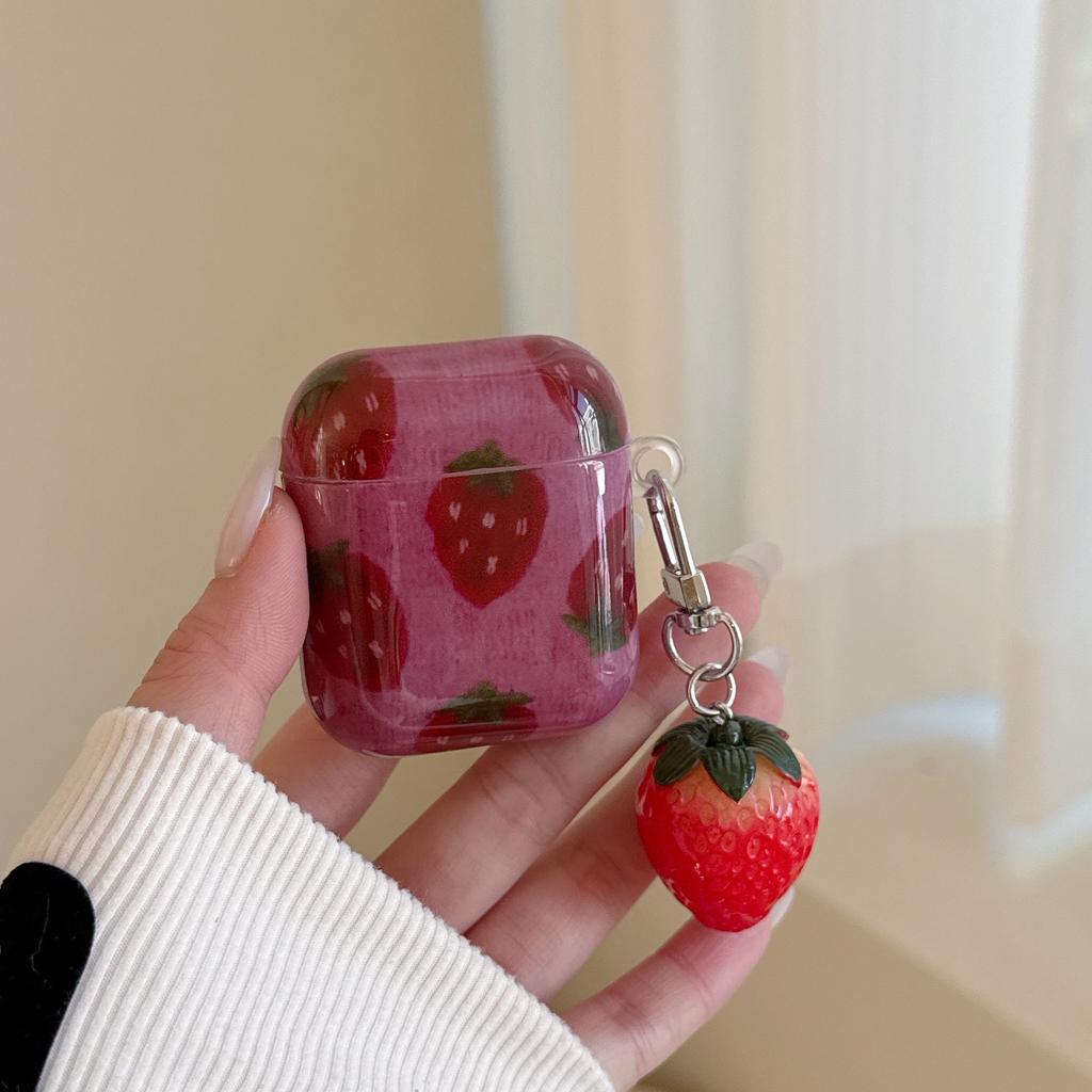 Simple strawberry case suitable for Apple AirPods Pro 1 earphone protective case 1 Pro 3rd generation Apple Wireless Bluetooth 1