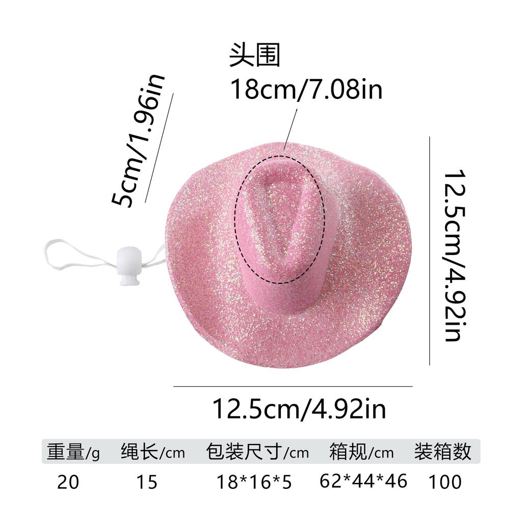 Pet Western Cowboy Hat, British Cowboy Hat Jazz Hat Photo Stage Performance Props Pet Decoration