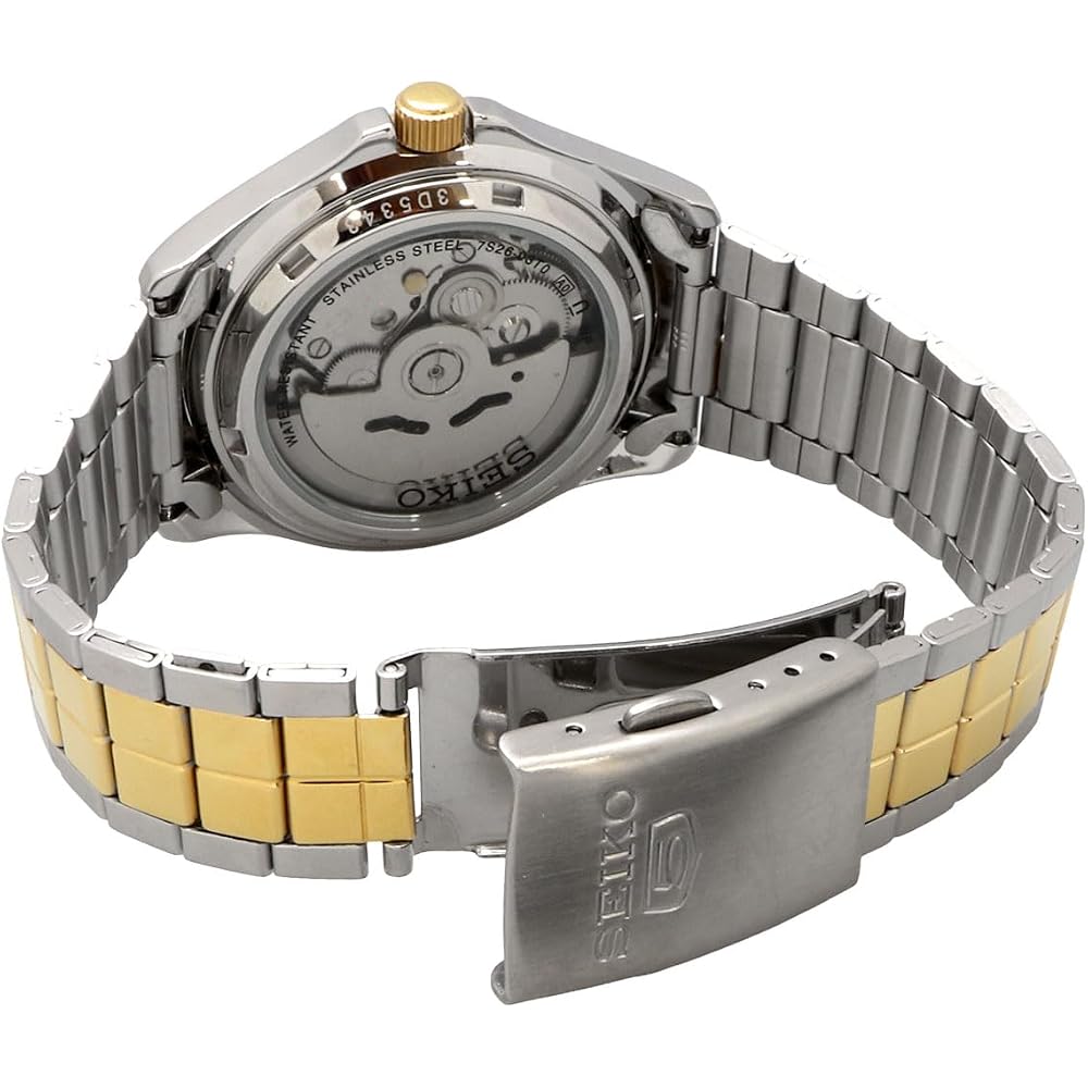 [Seiko] SEIKO FIVE Automatic Men's Watch SNKK94K1 Silver X Gold (Overseas Model) [Parallel Import]