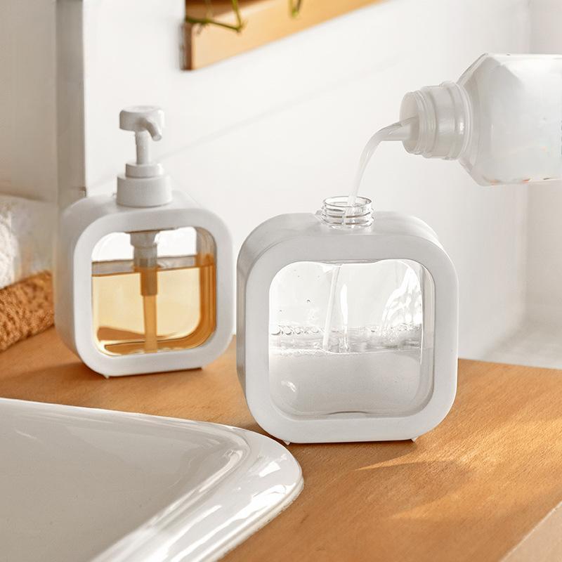 1PC Soap Dispenser White Liquid Lotion Hand Pump Soap Dispenser Refillable Shampoo Bottle Plastic Hand Soap Dispenser