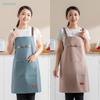Cute "Hello" Embroidered Kitchen Apron - Adjustable Strap Cooking Apron With Pocketreusable Waterproof Apron For Home  Baking
