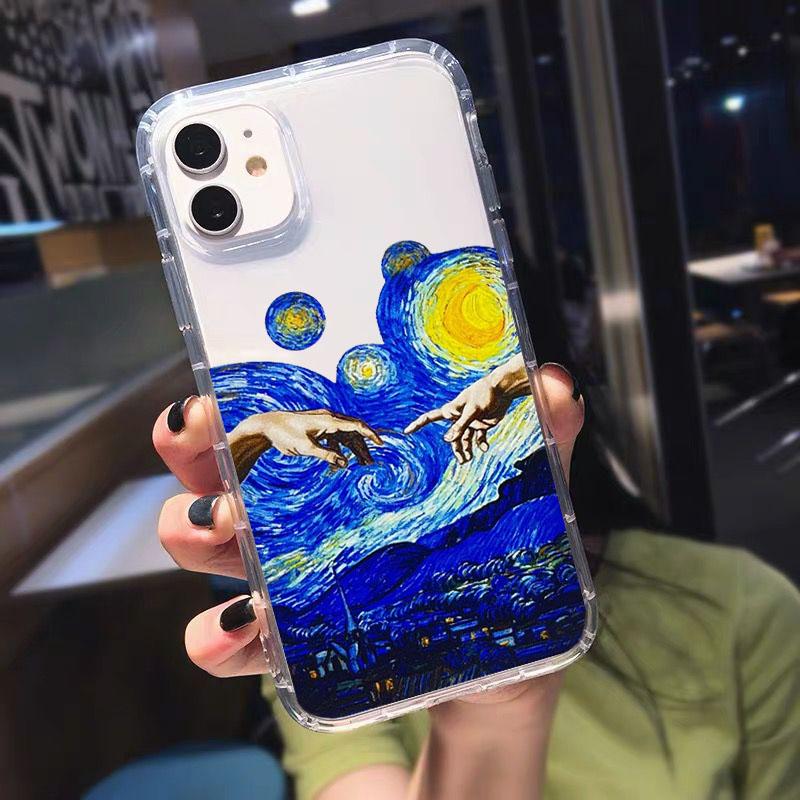 Great Art Van Gogh Oil Painting Phone Case for IPhone 15 Pro Max 14 13 12 11 Pro Max 7 8 14 Plus X XR XS Shockproof Clear Cover
