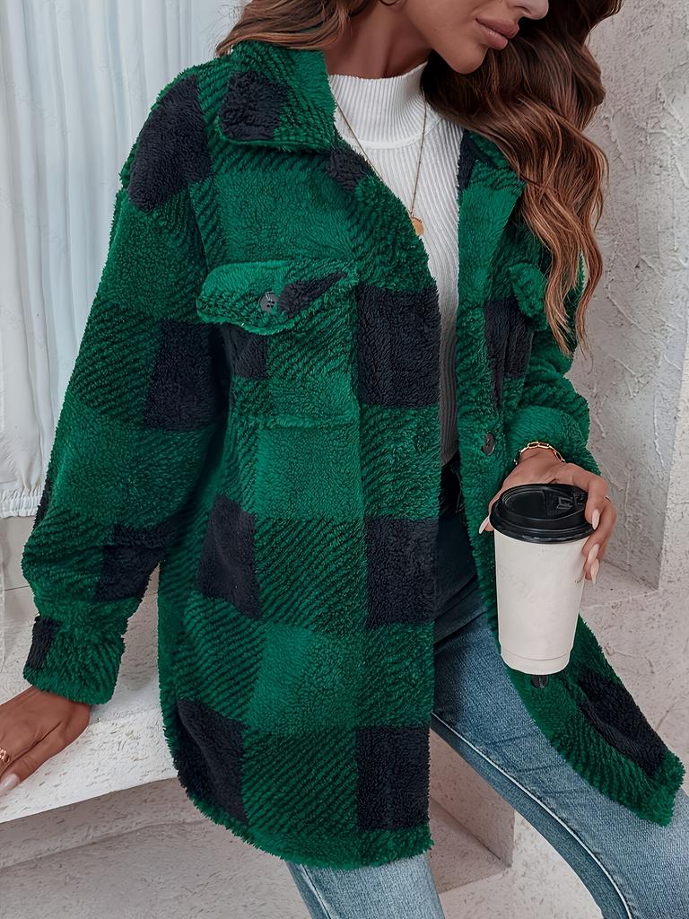 Elegant Directional Fluffy Winter Jacket