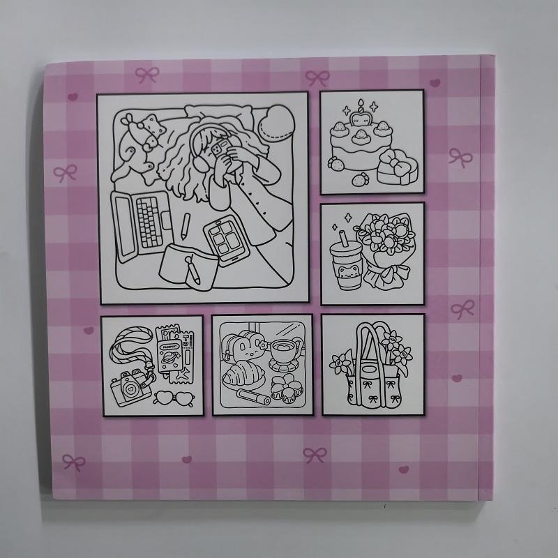 Cute Girl Stress Relief Coloring Book - Self-Love Drawing Book Ideal Gift for Birthday Party Christmas Features Cute Girl Themes