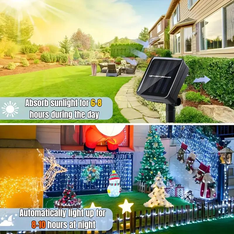 Solar Light String IP65 Waterproof Light String Suitable for Christmas Trees Weddings Holidays Parties Gardens