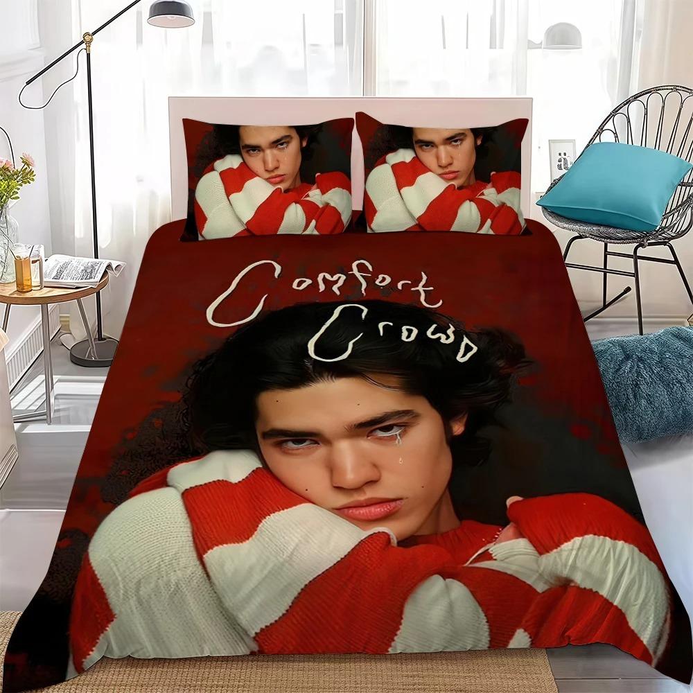 Parure de lit avec housse de couette et taie d'oreiller, motif chanteur Conan en 3D, pour adulte et garçon
