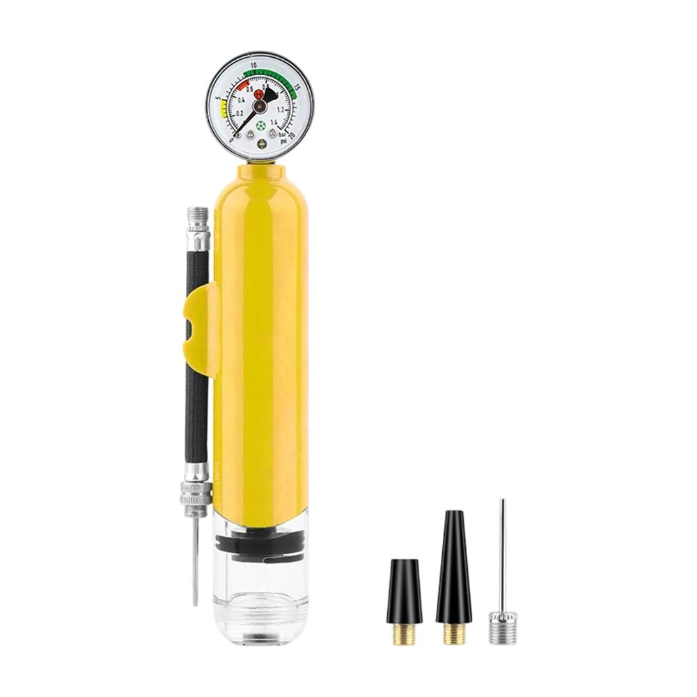 Portable Handheld Ball Pump with Pressure Gauge and Manual Inflation Pump Suitable for Ball Sports and Pneumatic Accessories
