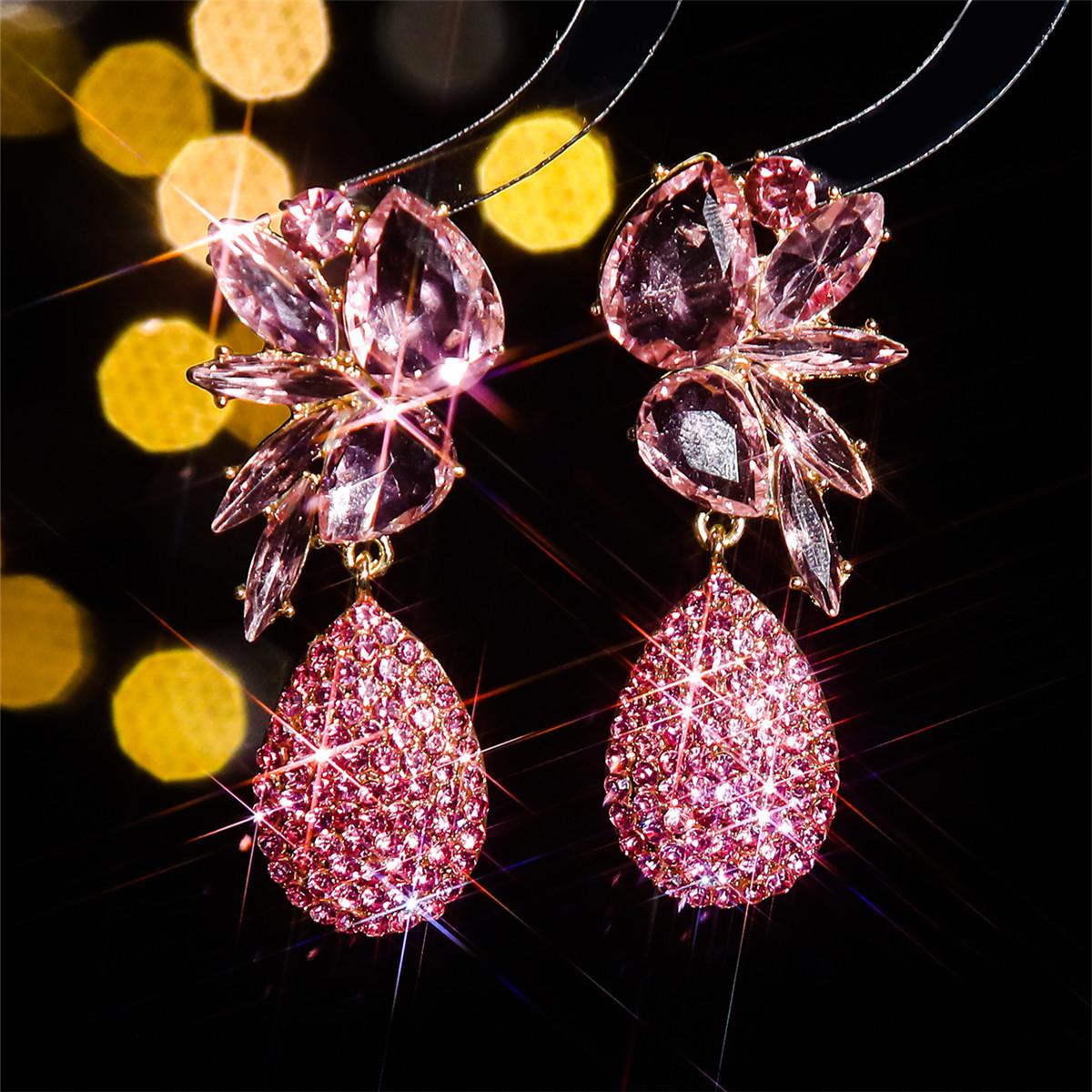 

Модные длинные серьги с кристаллами, темпераментные блестящие серьги-бантики, трендовые женские серьги