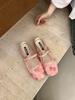 French Gentle Matching Skirt Fairy Muller Tug Women'S Shoes Spring And Summer Soft Sole Outer Wear Baotou Half Slippers