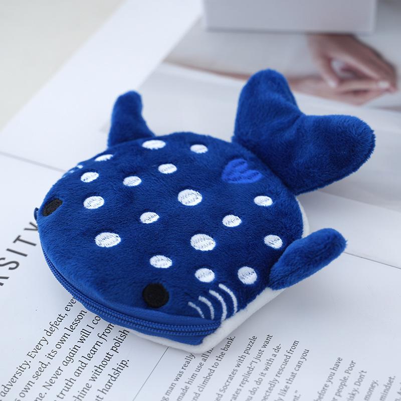 4pcs, Cartoon Shark Plush Coin Purse, Cute Pendant, Data Cable Bag,Zipper Bag,Suitable for Christmas,Halloween and Thanksgiving.